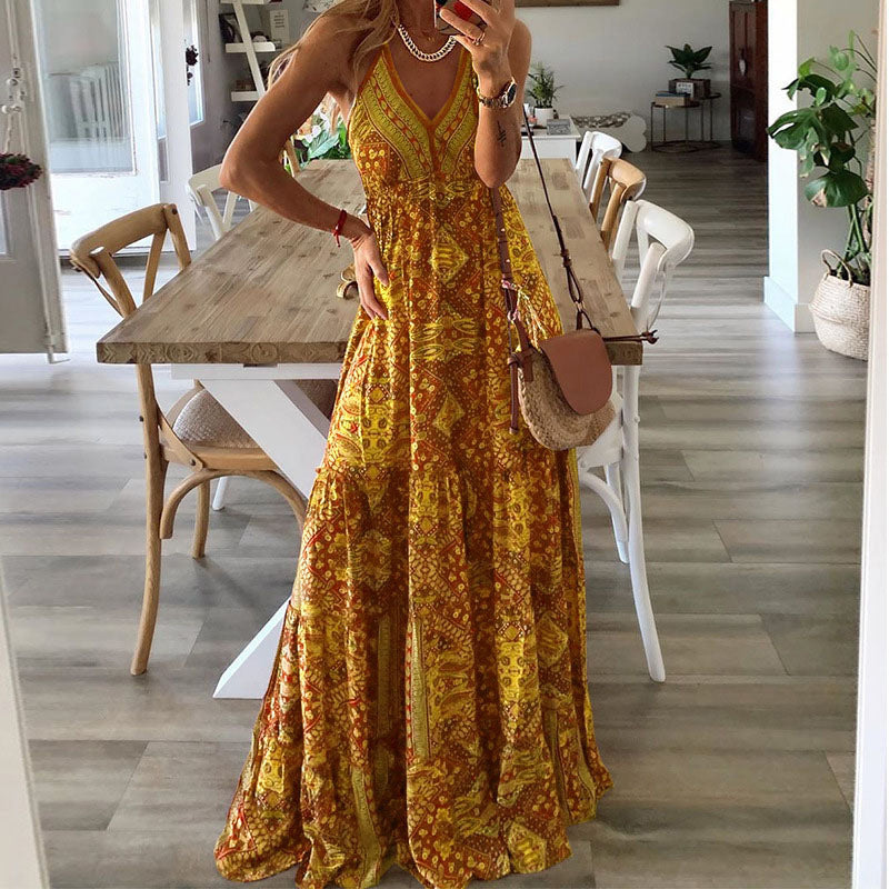 IDE | Bohemian Maxi Jurk – Zomerse Print & Comfort