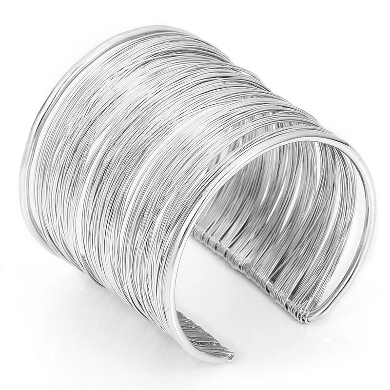 POLLY | Brede Draad Cuff Armband – Statement Sieraad voor Dames