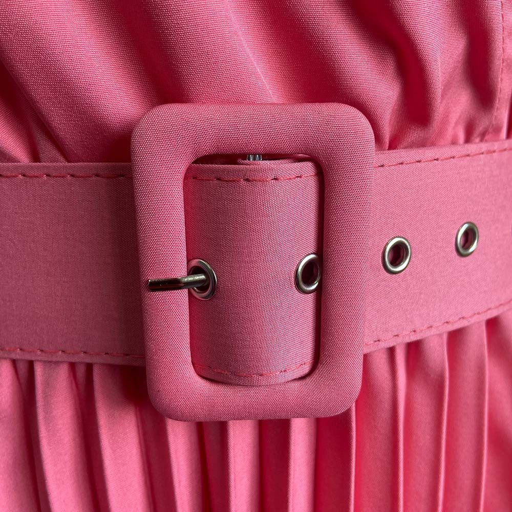 NILA | Elegante Plisséjurk met Taille Riem – Voor Zomer, Feest & Werk