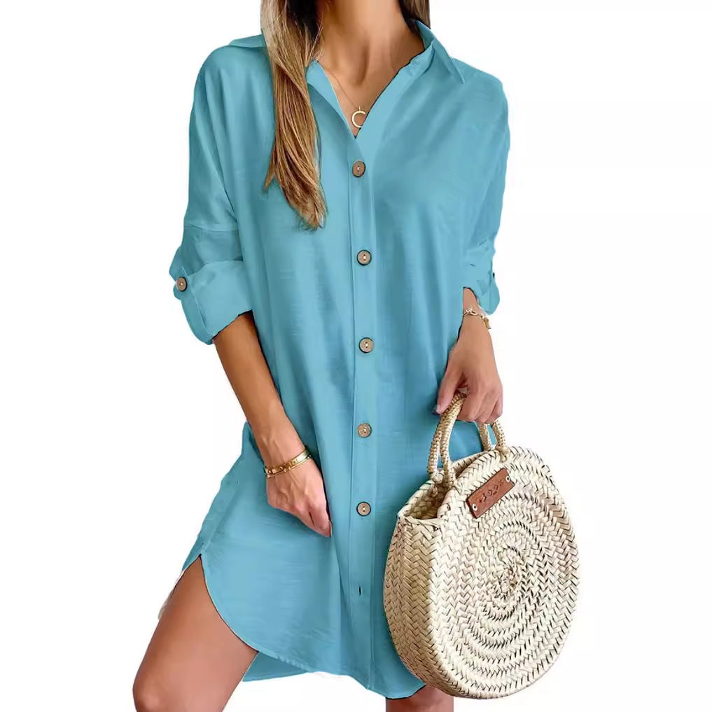 MYRGA | Overhemdjurk met Knopen – Casual Chic & Tijdloos