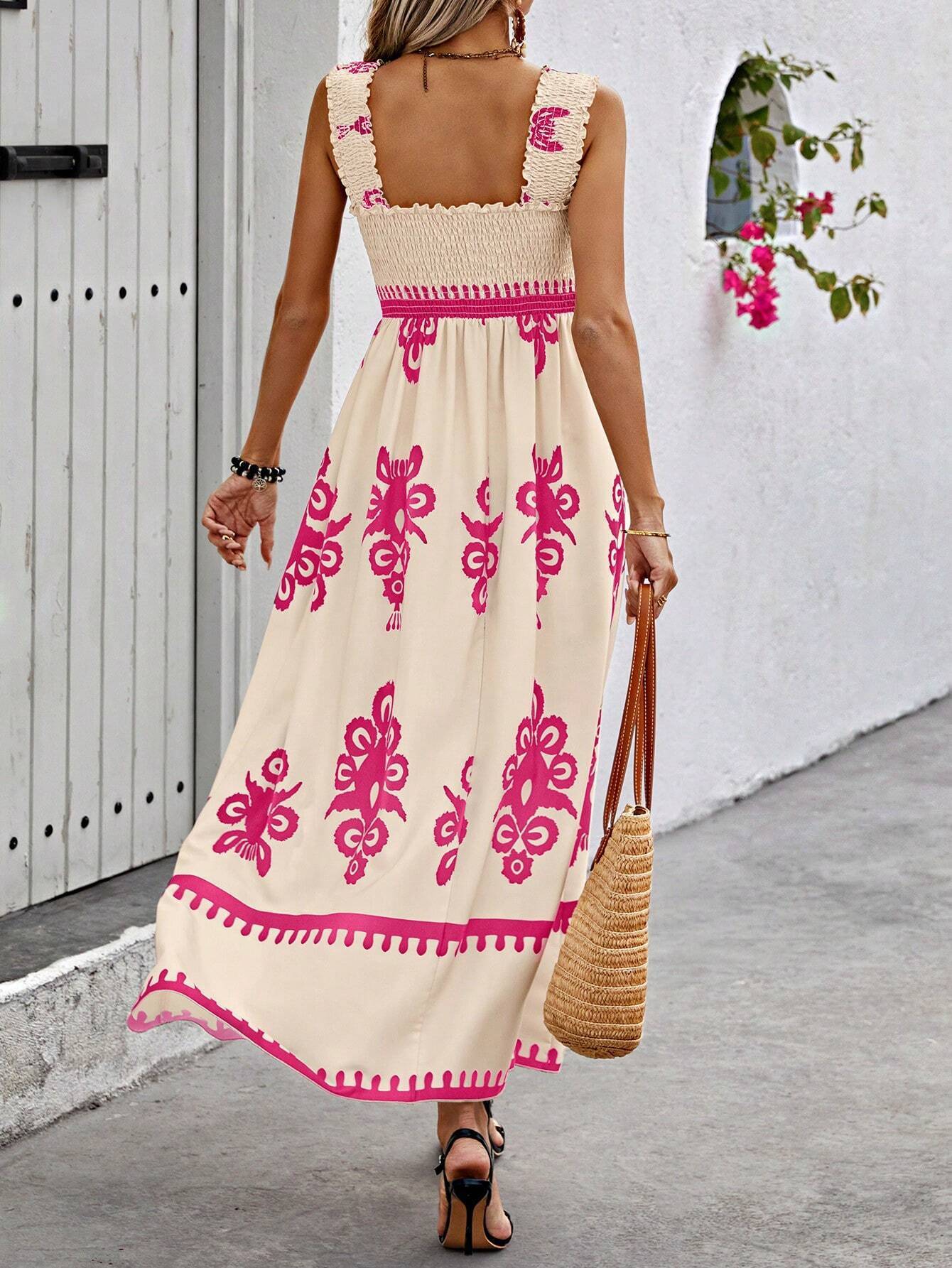 LUA | Bohemian Strandjurk met Smocktop – Zomerjurk in Diverse Kleuren