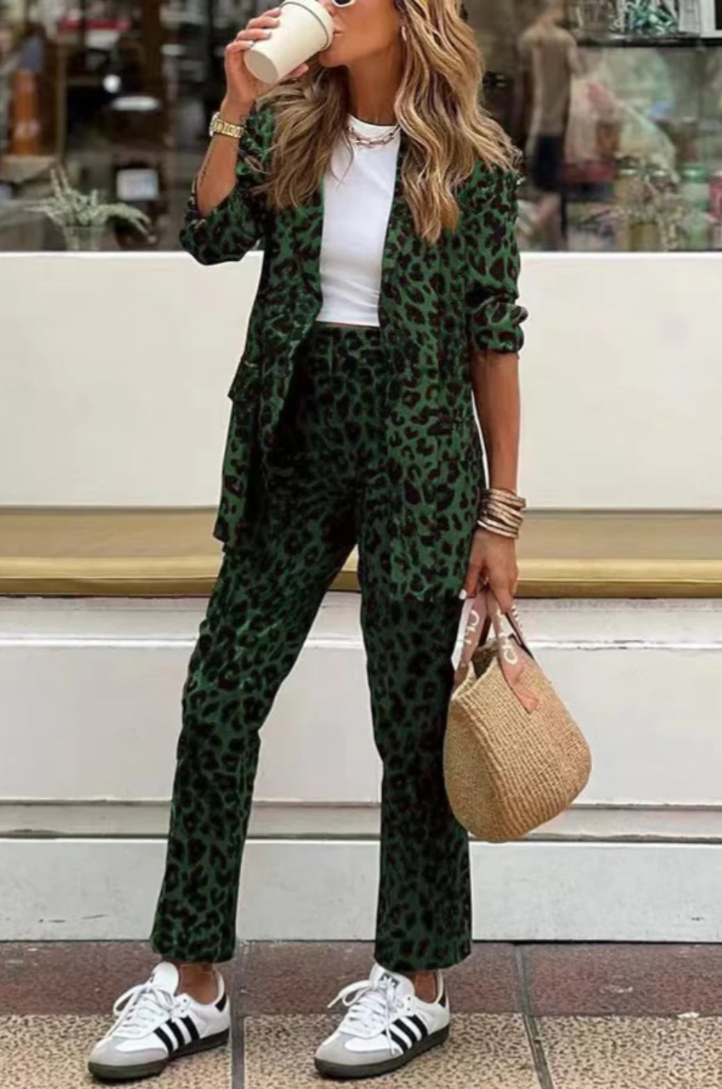 LILI | Trendy Leopard Print Set – Blazer en Broek voor Dames