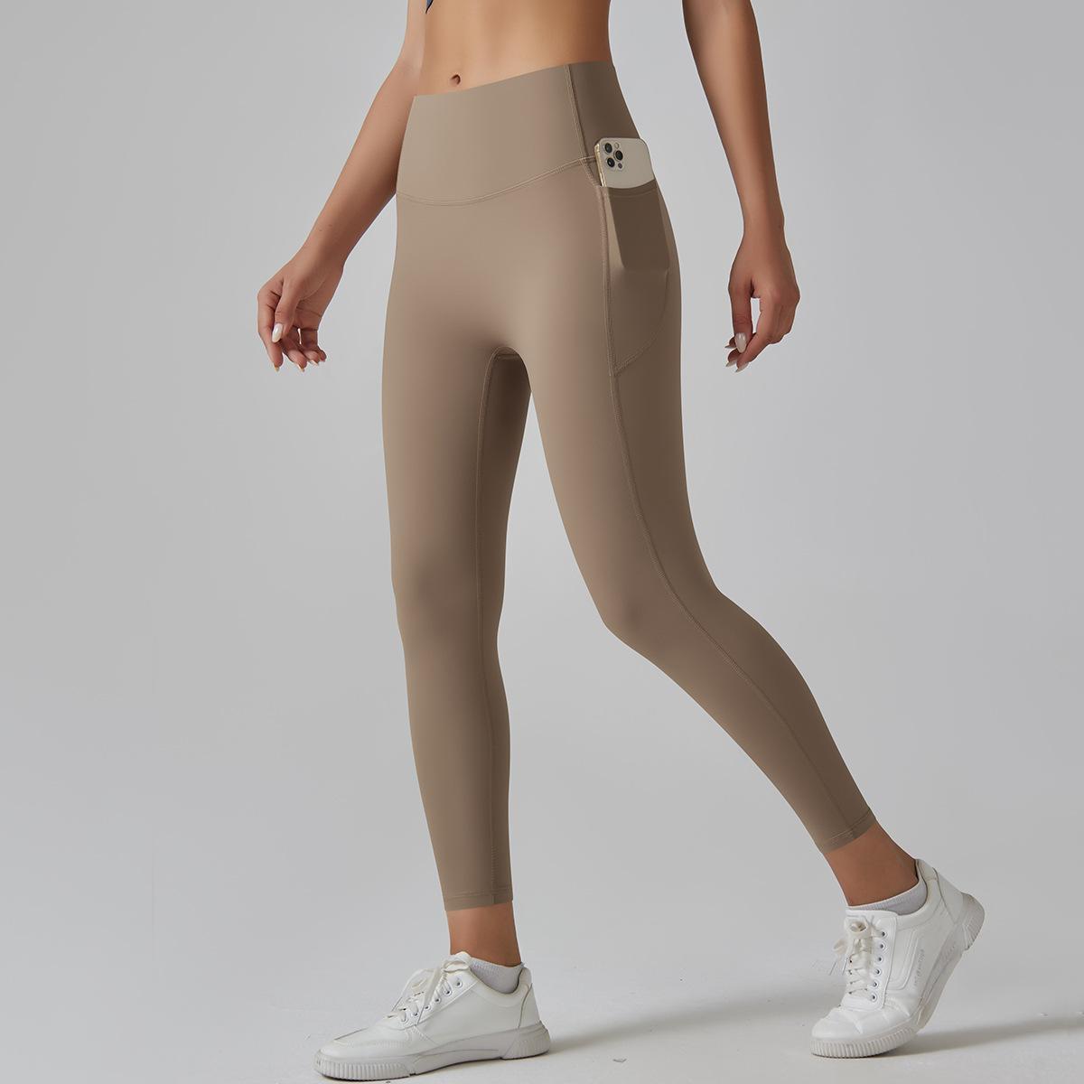 AIREN | High Waist Sportlegging met Zijvak – Naadloze Legging met Telefoonvak