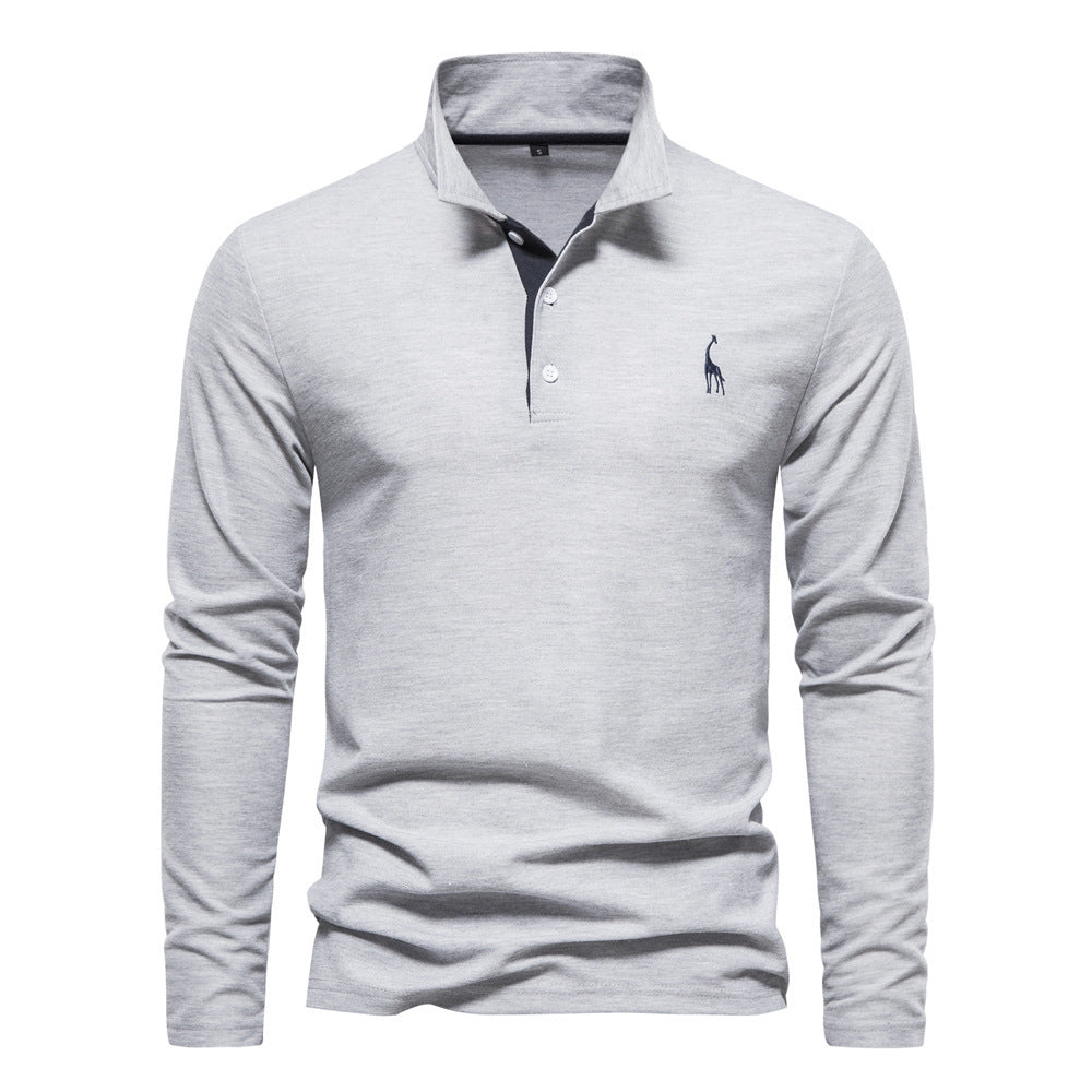 SEPPE | Heren Polo met Lange Mouwen – Katoenen Slim Fit