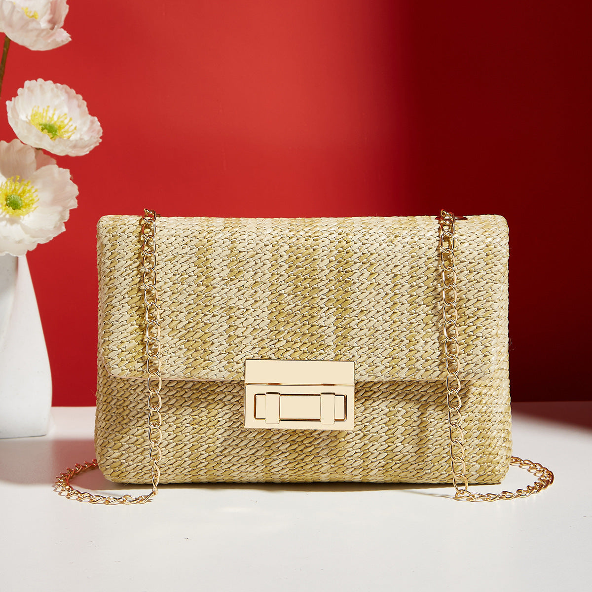 VIVIAN | Rainbow Chic Clutch – Vrolijke Elegantie met Gouden Details