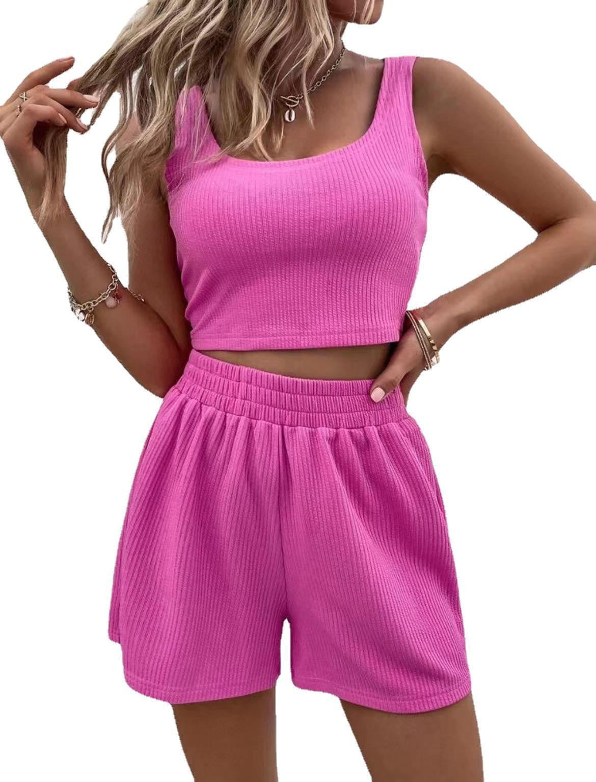 FREE | Trendy Crop Top en Shorts Set - Zomeroutfit Dames