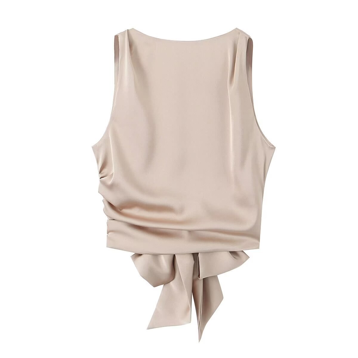 WILLEMIJN | Mouwloze Top Dames – Elegante Top met Strik op de Rug