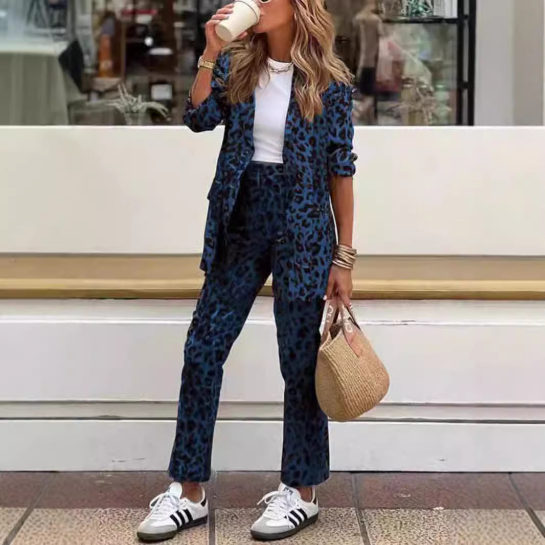 LILI | Trendy Leopard Print Set – Blazer en Broek voor Dames