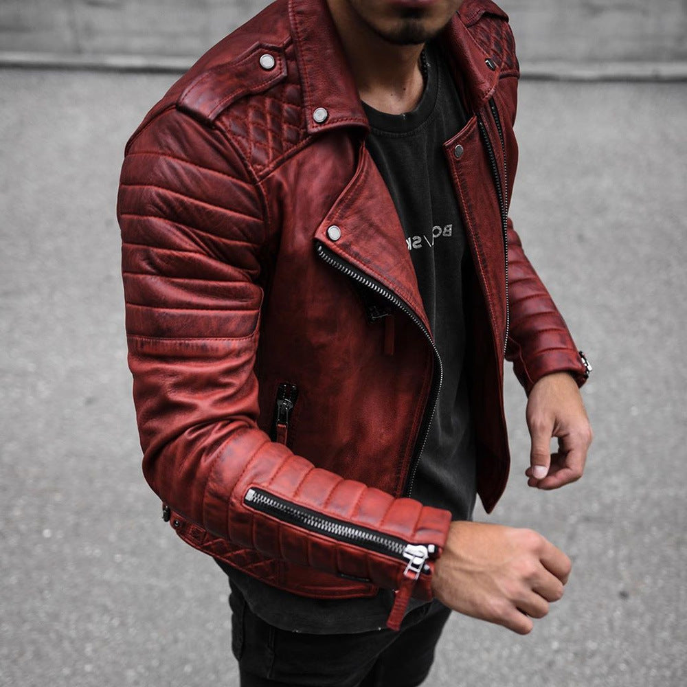 OSCAR | Leren Bikerjack voor Heren – Stoere en Stijlvolle Motorjas met Ritsdetails