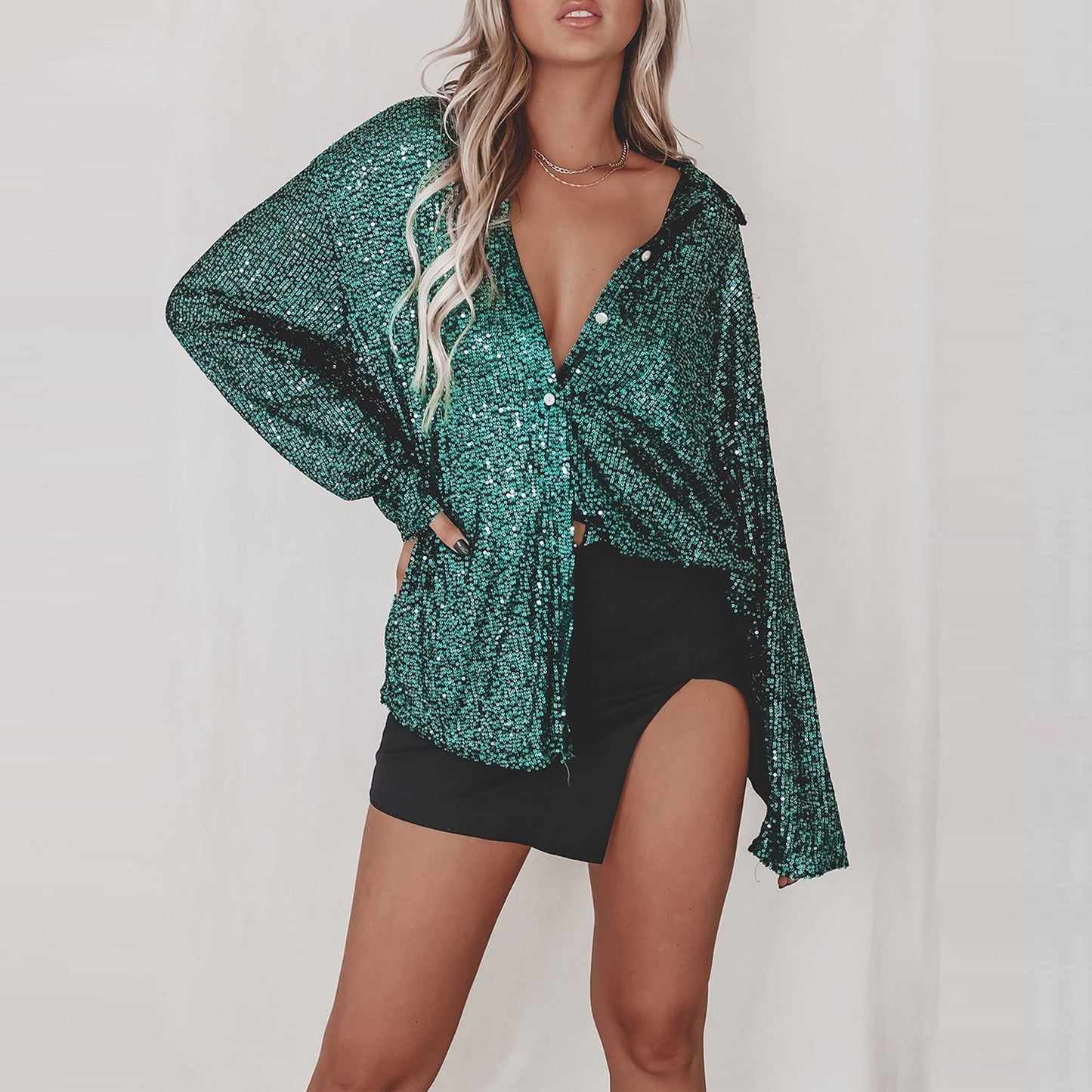 ZOYA | Glitter Blouse met Pailletten – Partyproof & Chic