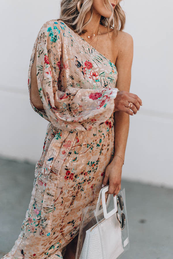 DYLANA | One Shoulder Bloemenjurk – Asymmetrische Glamour met Bloemenprint