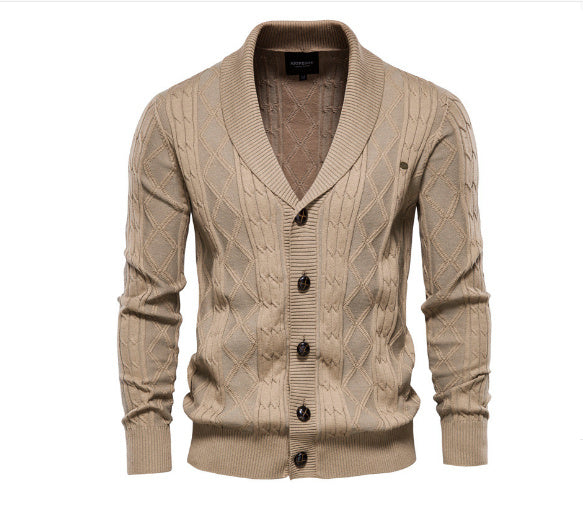 JAX | Heren Gebreid Cardigan met Kabelpatroon – Stijlvol en Comfortabel