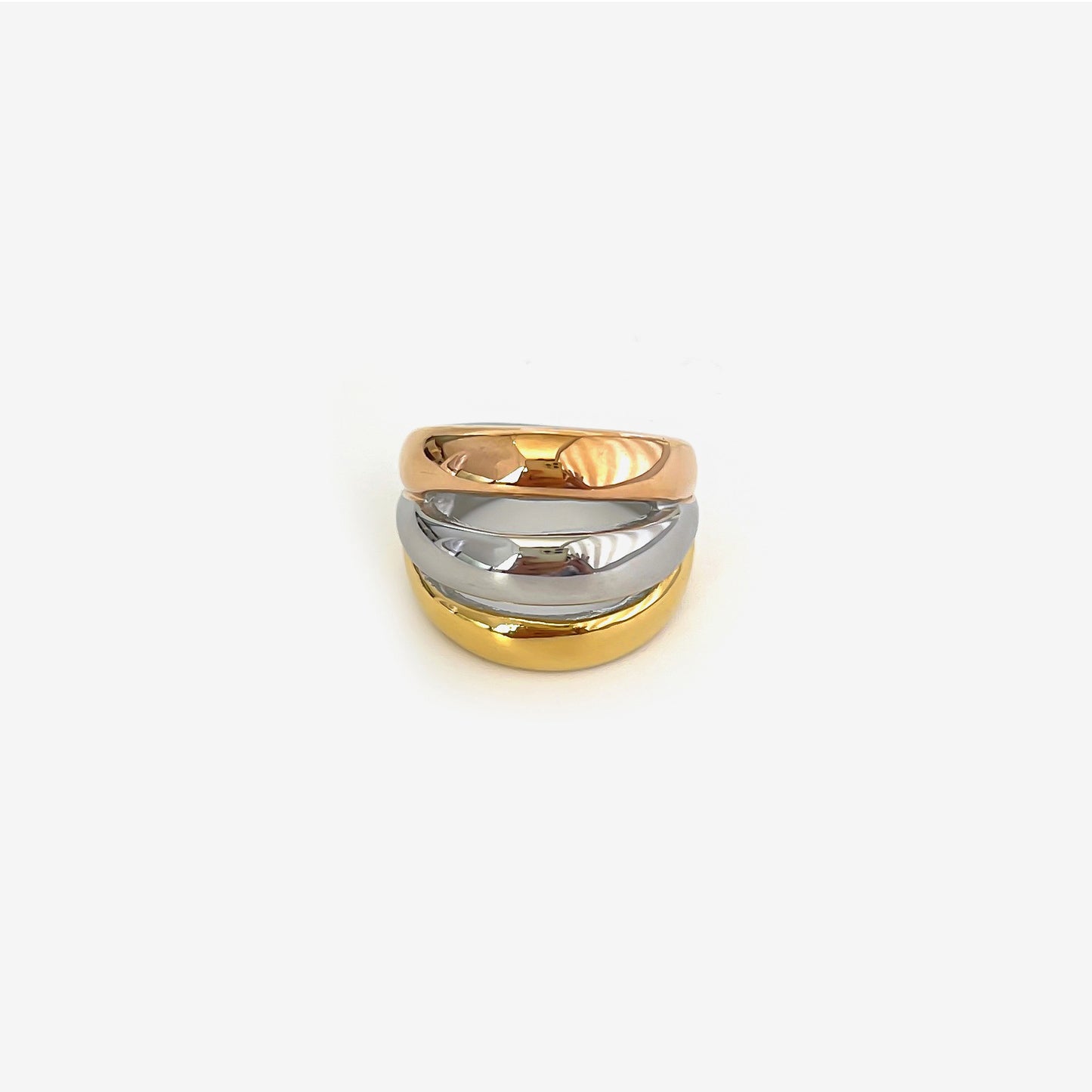 LINA | Statement Ring – Chunky Fashion Ring met Geslepen Design