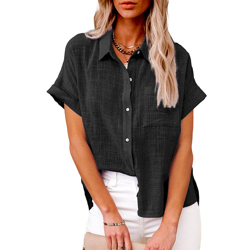 LILY | Casual Blouse met Korte Mouwen – Fris, Vrouwelijk & Perfect voor Elke Dag