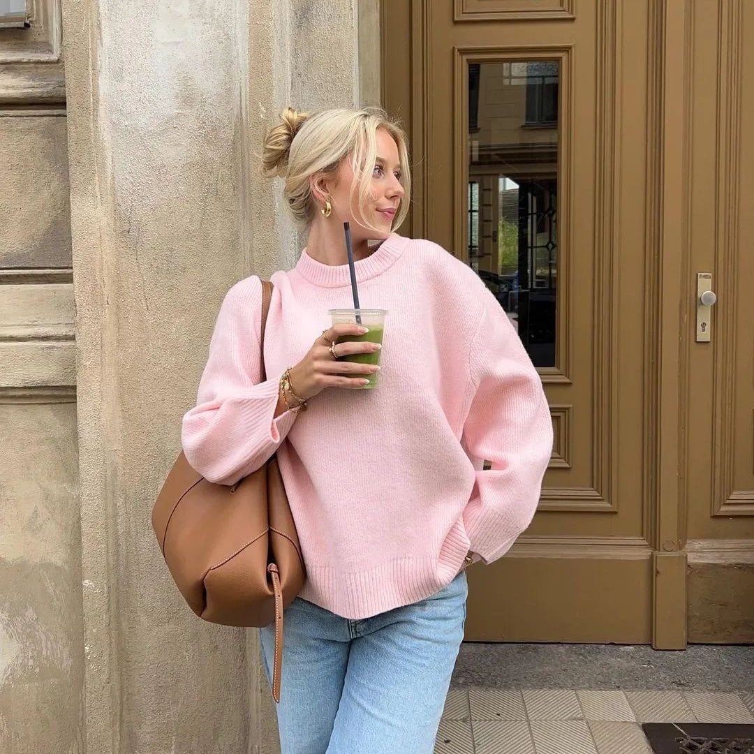 MAR | Zachtroze Oversized Trui – Comfort & Stijl in Één