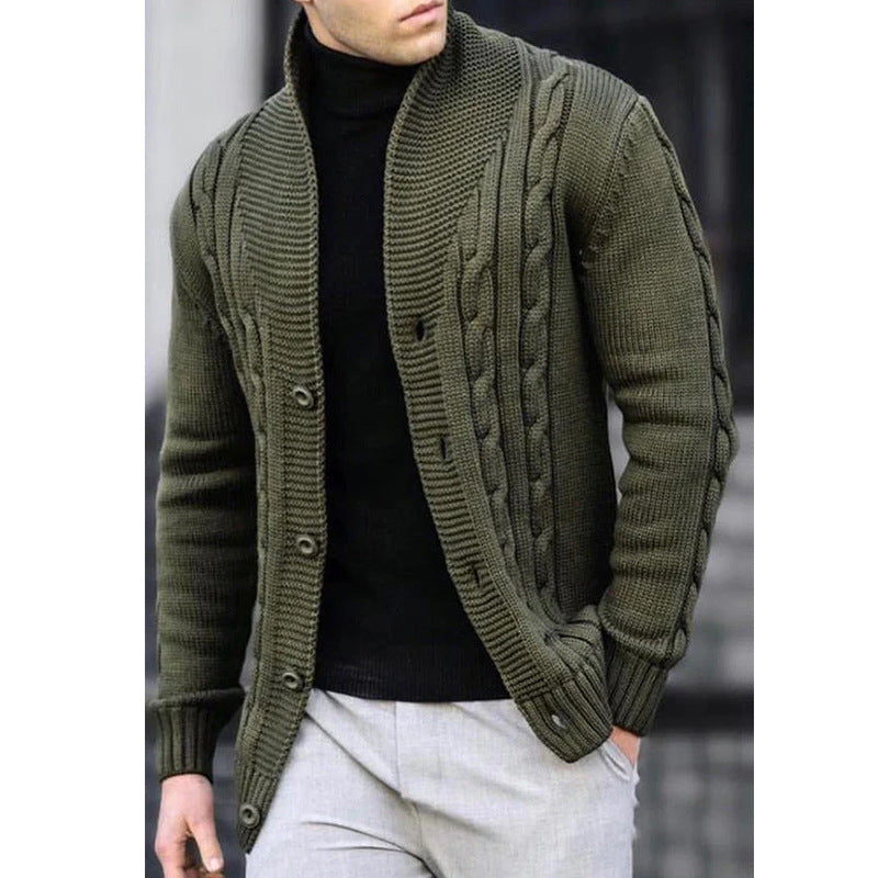 JAX | Heren Gebreid Cardigan met Kabelpatroon – Stijlvol en Comfortabel