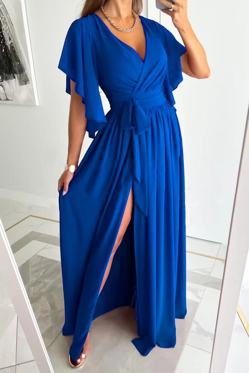 AMELI | Wrap Maxi Jurk – Elegantie & Comfort met Flatterende Pasvorm