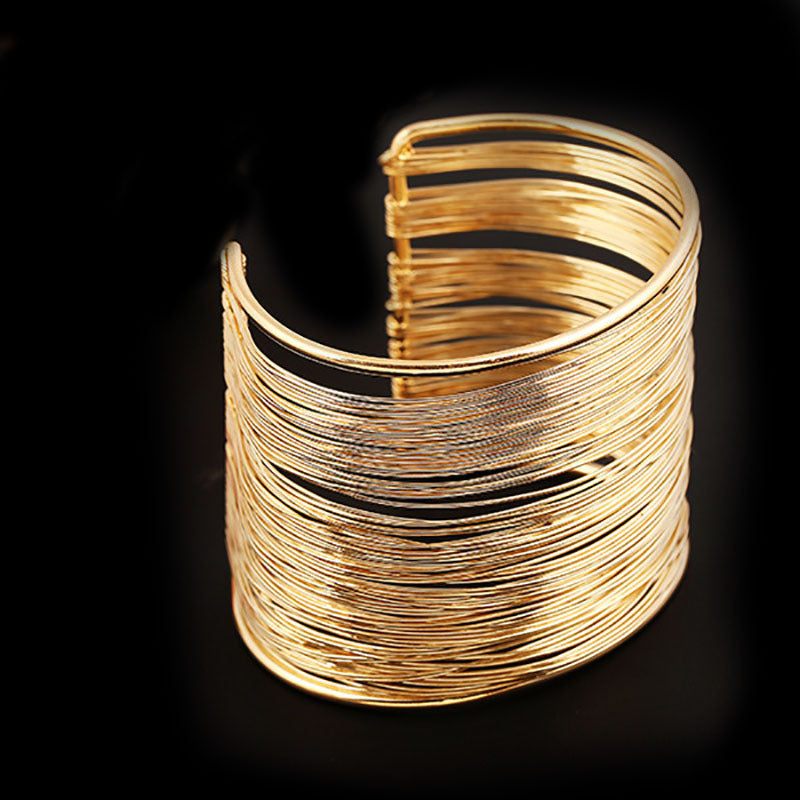 POLLY | Brede Draad Cuff Armband – Statement Sieraad voor Dames