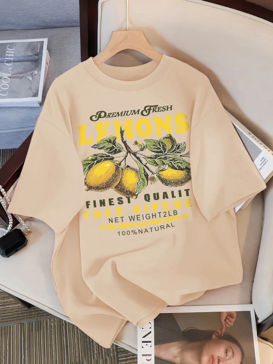 DOMINIQUE | Unisex T-shirt met Citroenprint – Comfort & Stijl voor Iedereen