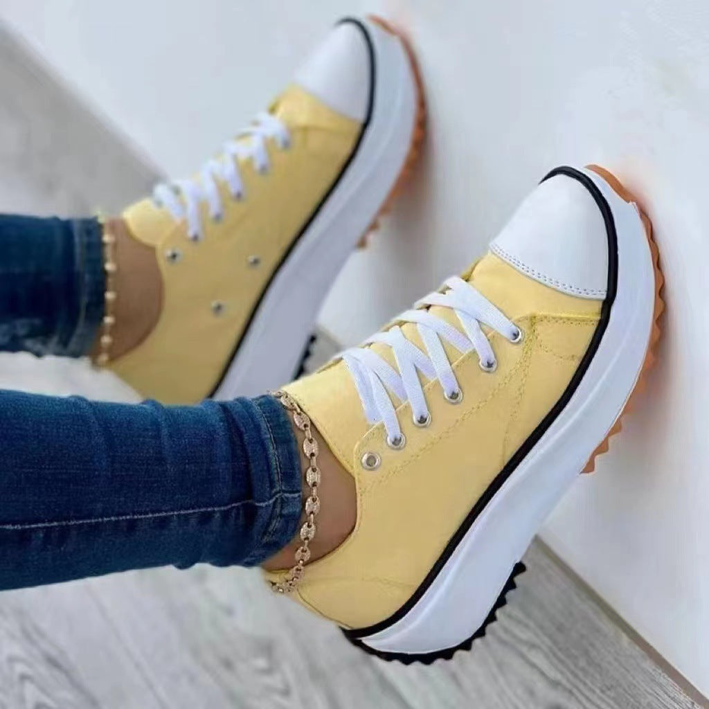 GUUSJE | Platform Sneakers met kleurrijke Zool – Sportief