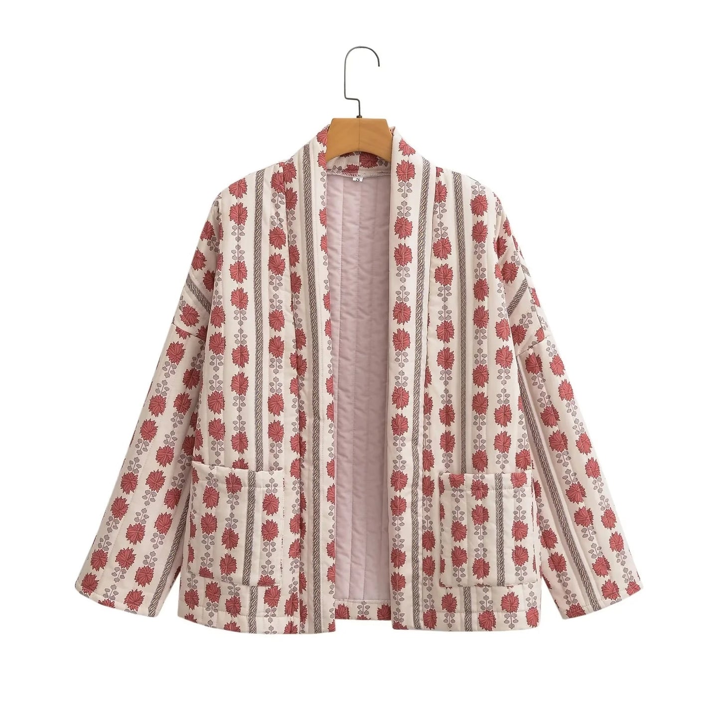 NISA | Bohemian Kimono Jacket – Katoenen Printjack met Plantenmotief