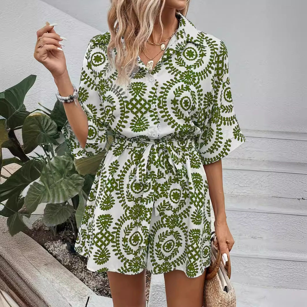 LENTHE | Boho Print Playsuit – Licht, Stijlvol en Zomers