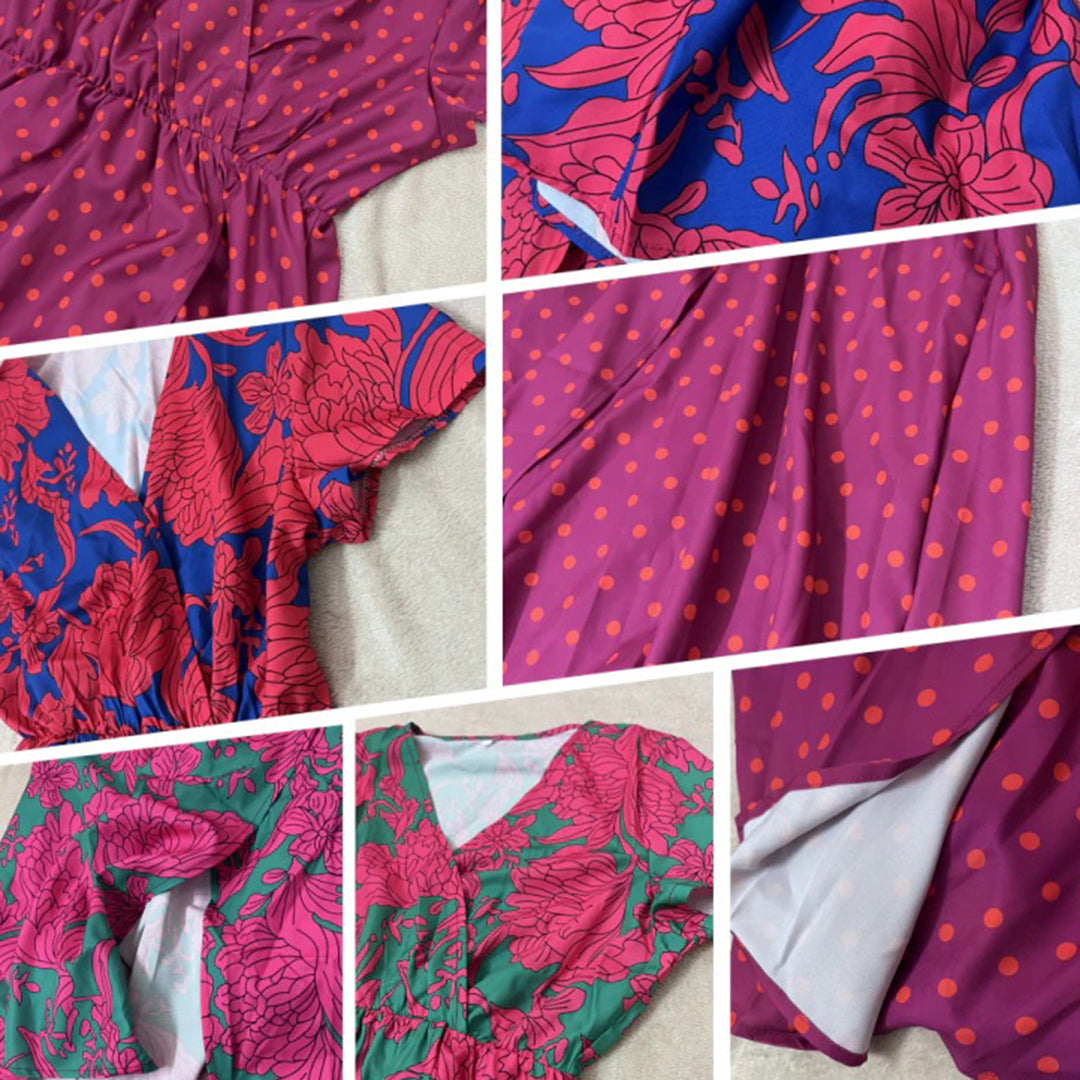 LIEVE | Boho Floral Maxi Wrap Dress – Elegante Zomerjurk met Print