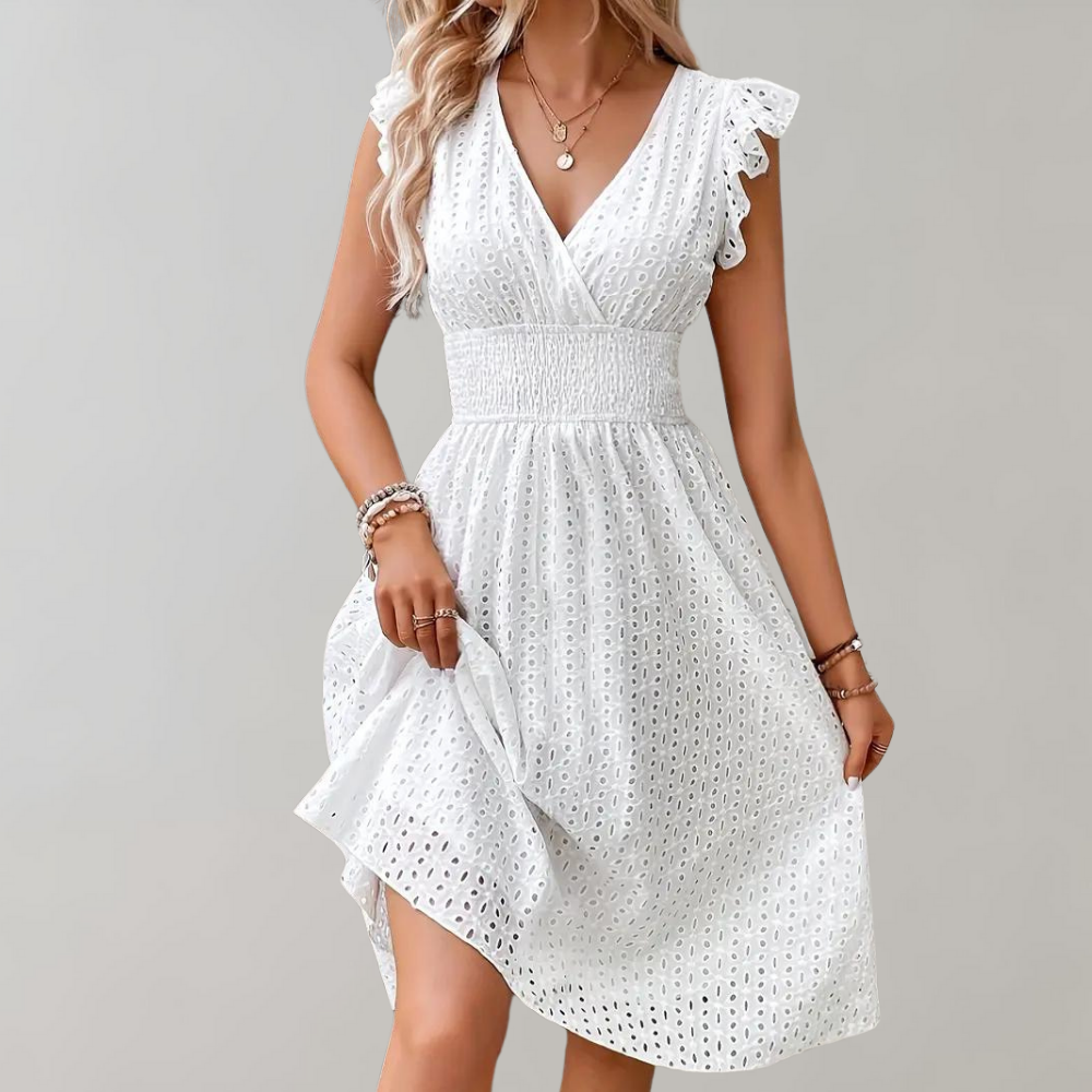 HÉLÈNE | De Perfecte Witte Zomerjurk voor Elegantie en Comfort