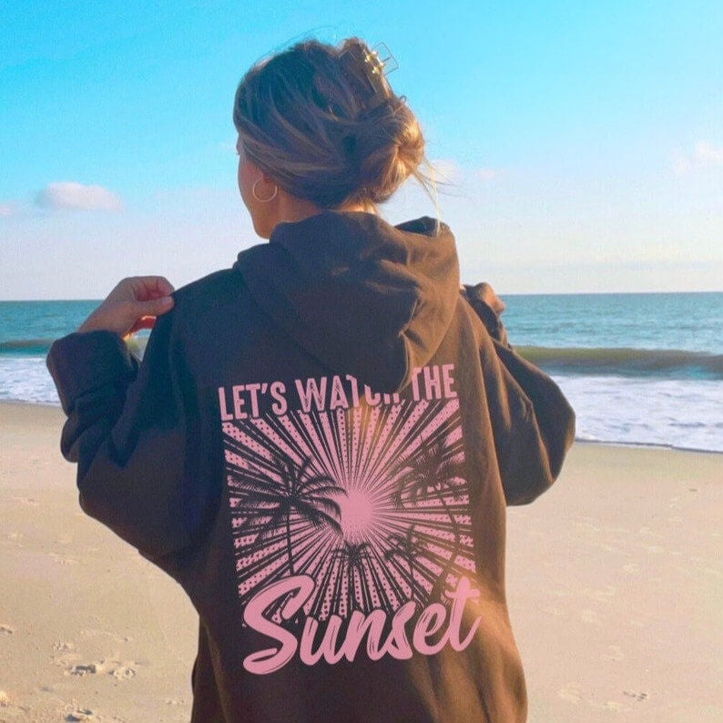 LIS | Zomer Hoodie Dames – “Happiness Comes in Waves” Surf Trui voor Frisse Avonden