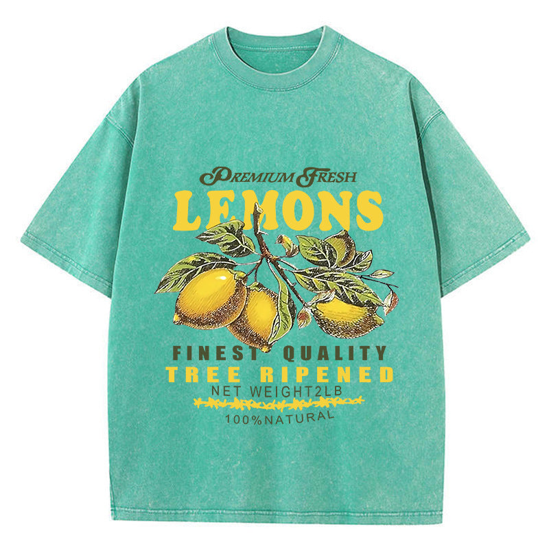 MYRA | T-shirt met Citroenprint – Premium Fresh Lemons