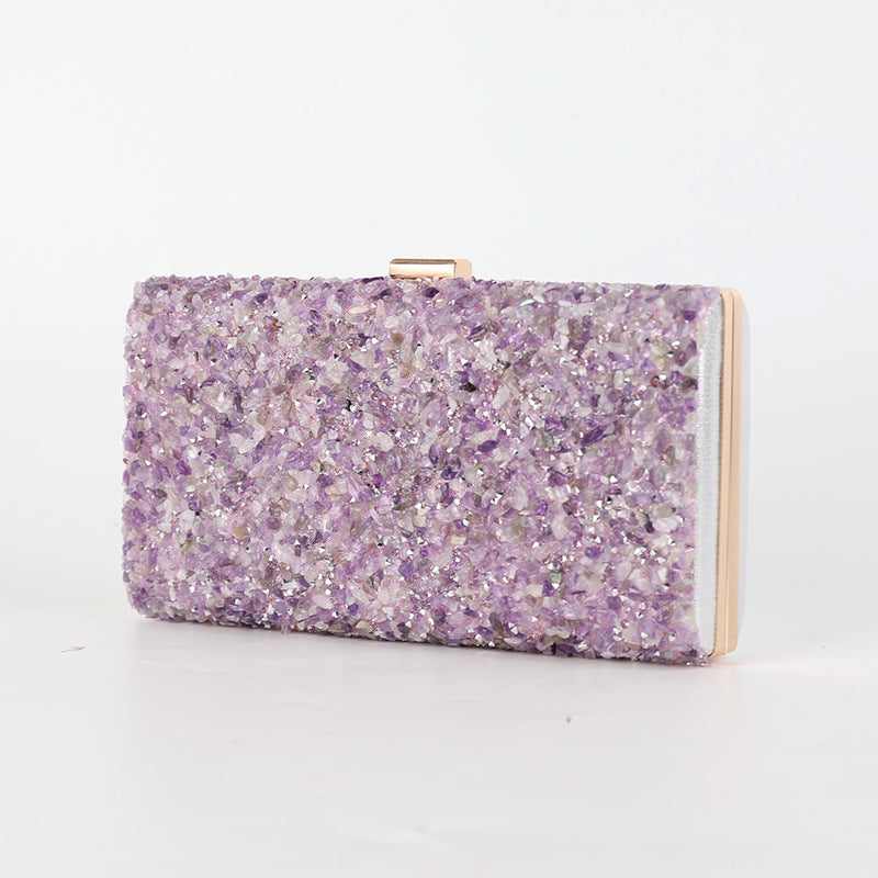 CASSY | Glinsterende Party Clutch – Luxe Handtas met Edelsteenlook