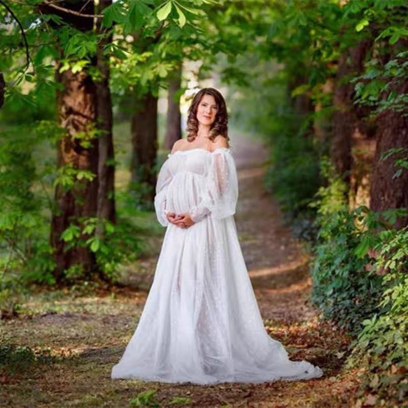 TESSY | Zwangerschapsjurk van Tule – Dromerige Look voor Fotomomenten