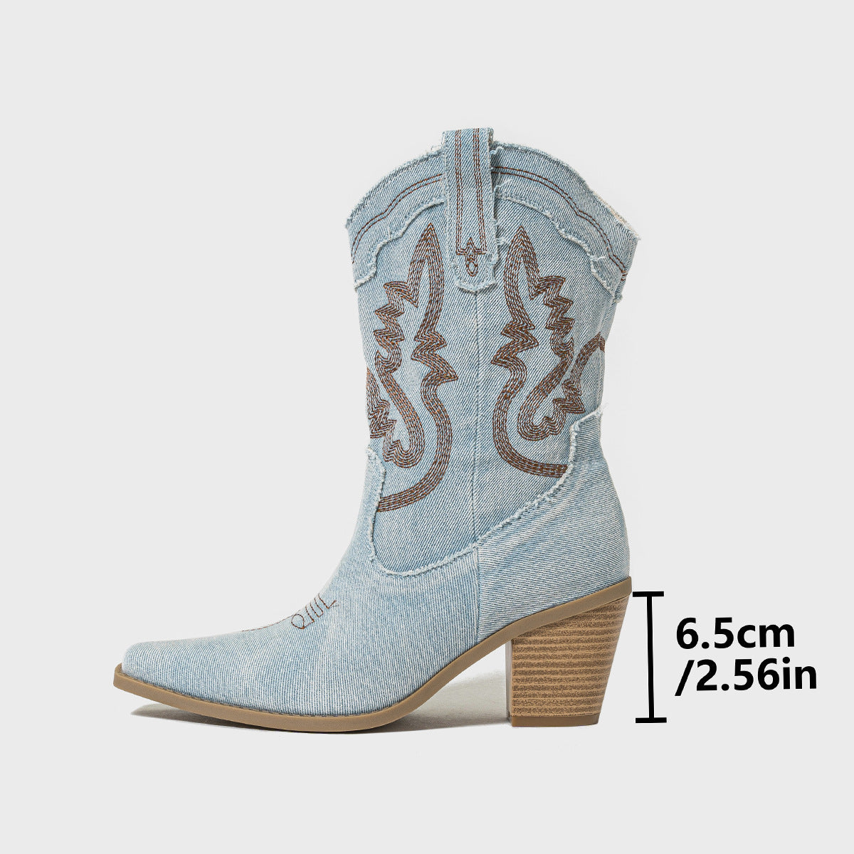 ALISA | Denim Western Boots – Dé Eyecatcher voor Elke Fashionista!