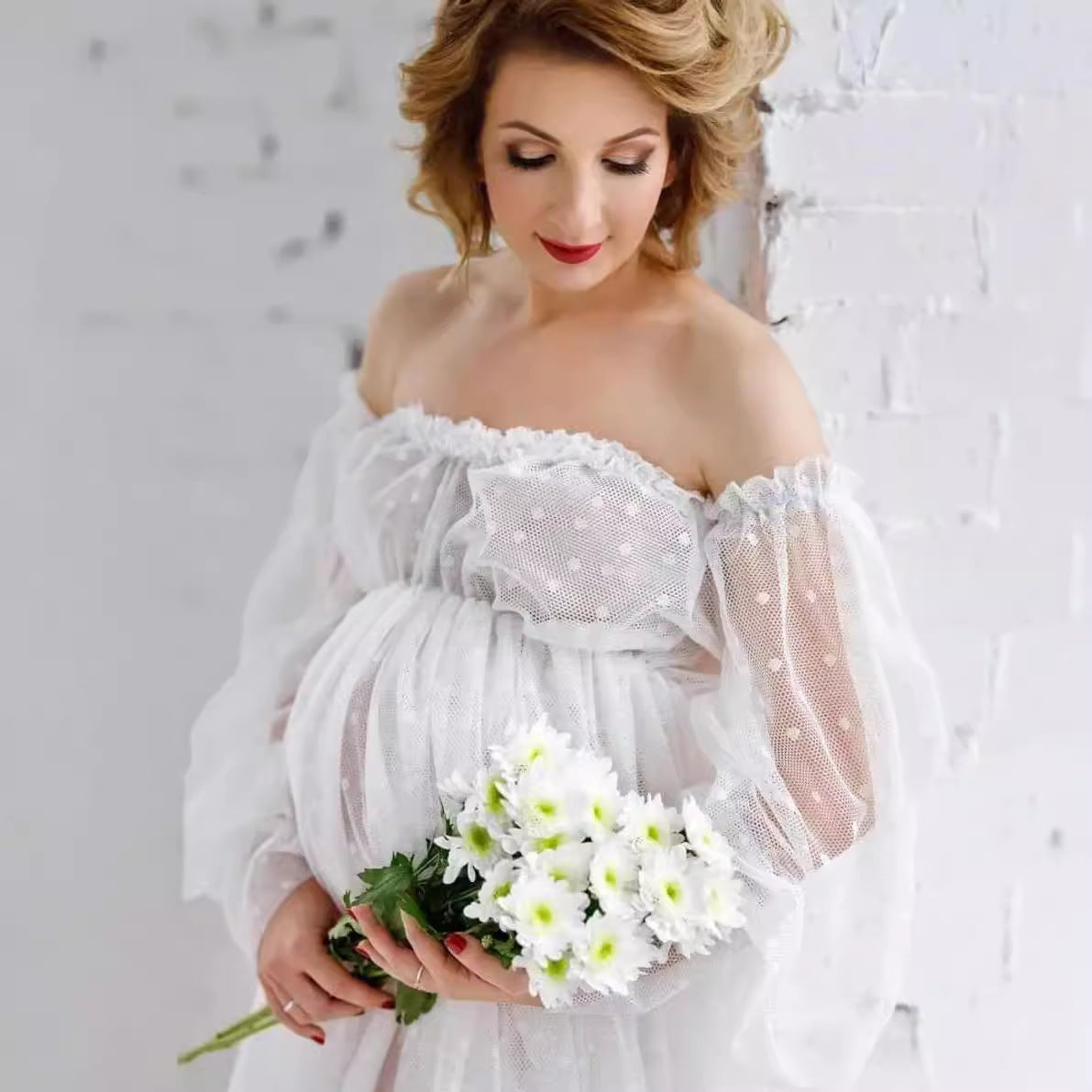 TESSY | Zwangerschapsjurk van Tule – Dromerige Look voor Fotomomenten