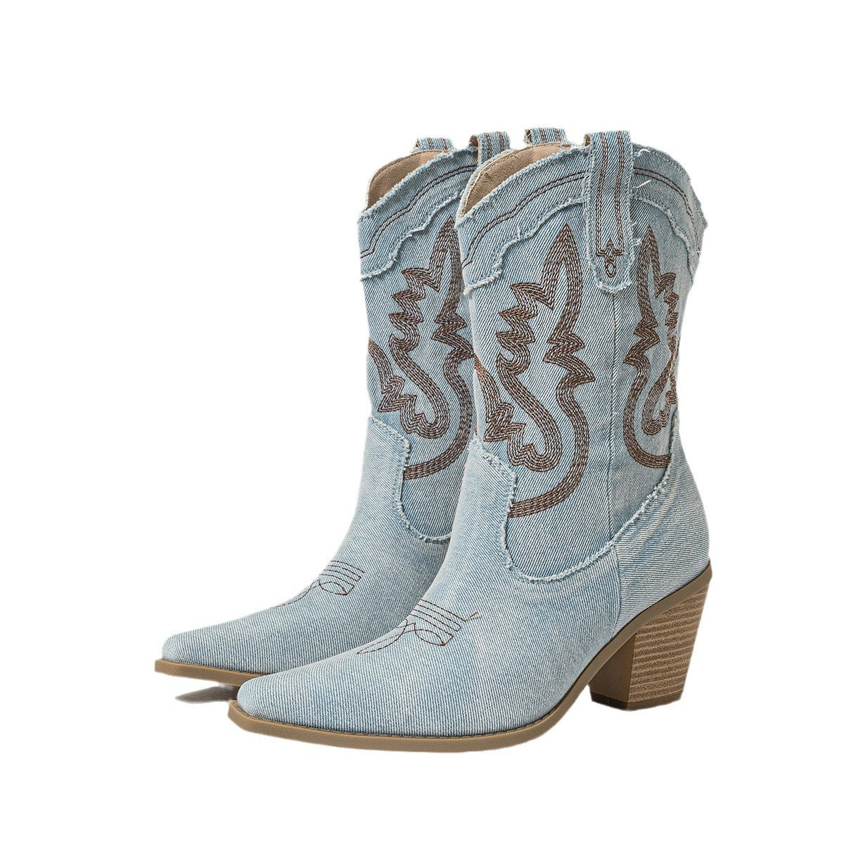 ALISA | Denim Western Boots – Dé Eyecatcher voor Elke Fashionista!