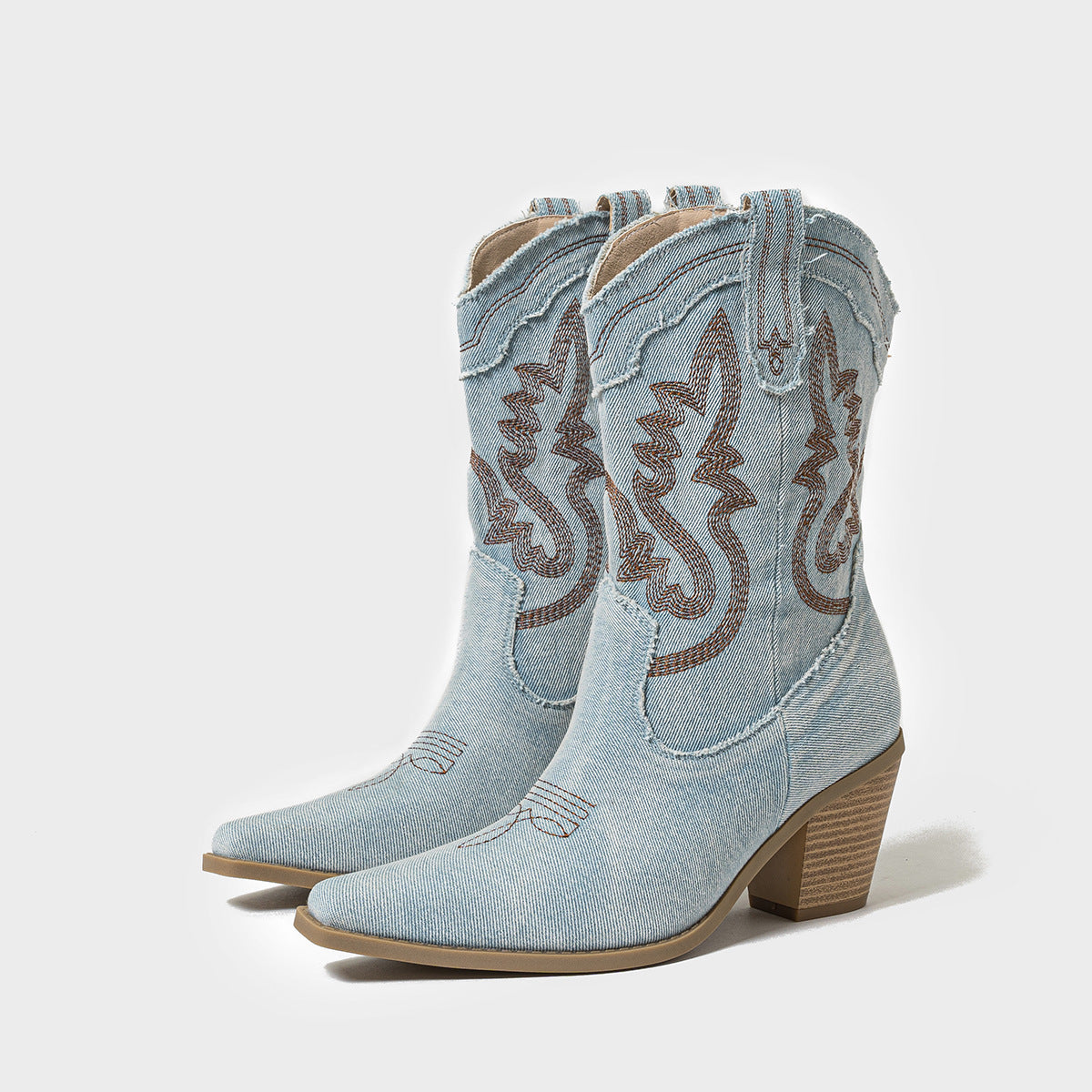 ALISA | Denim Western Boots – Dé Eyecatcher voor Elke Fashionista!