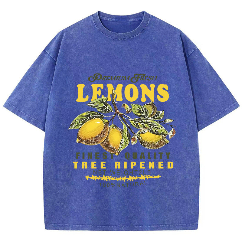 MYRA | T-shirt met Citroenprint – Premium Fresh Lemons