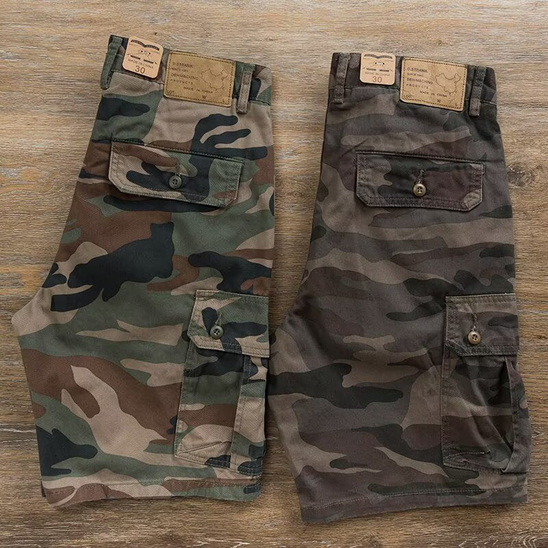 ROBBE | Camouflage Cargoshort Heren – Stoere Zomerbroek van Katoen