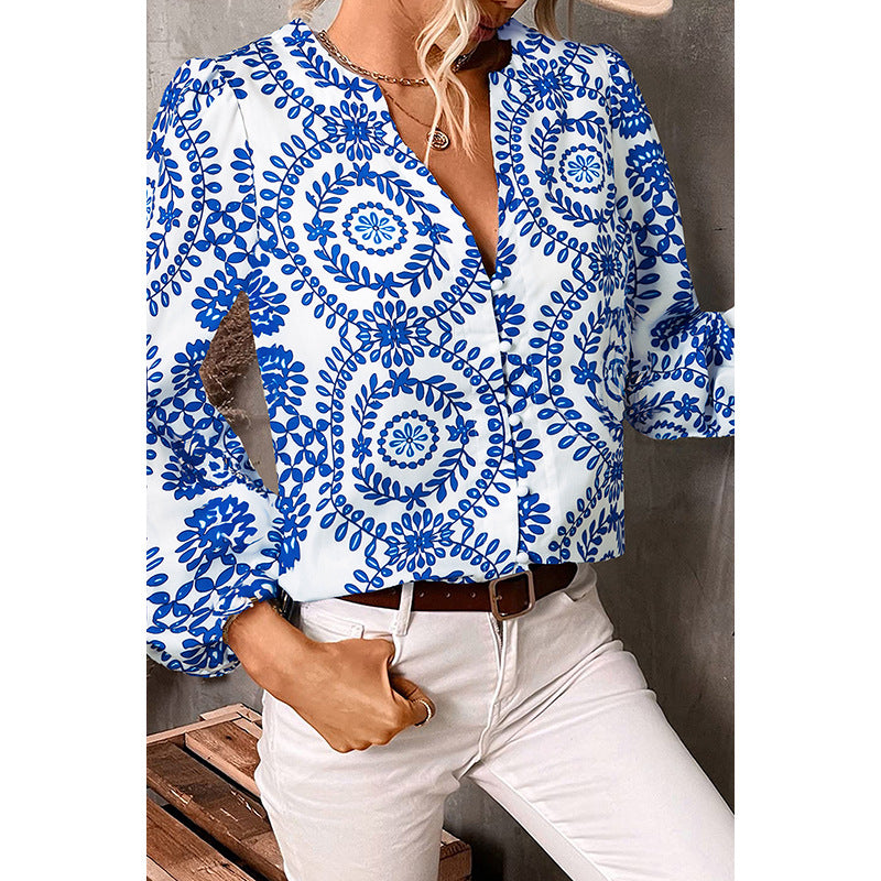 MAGALY | Boho Print Blouse – Stijlvolle Eyecatcher voor Elke Dag