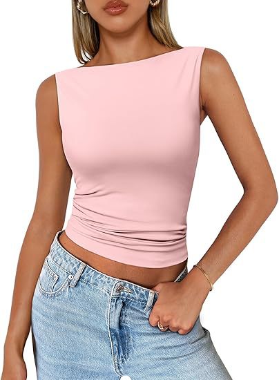 GEORGINA| Mouwloze Fitted Top met Hoge Hals – Minimalistische Dames Top