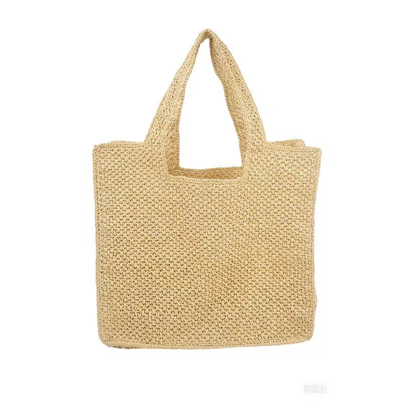 MARGRIET | Vakantie Stro Tote Bag – Gevlochten Commuter Bucket Tas