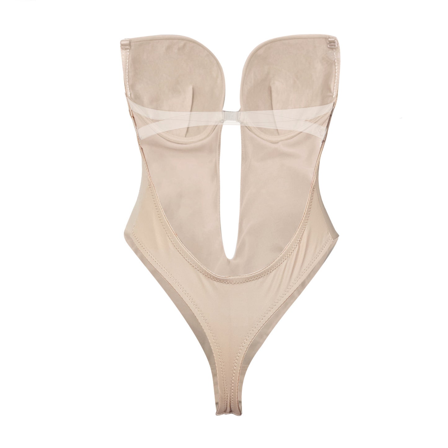DILAN | U-Plunge Bodysuit – Naadloze Shapewear met Push-up en Open Rug