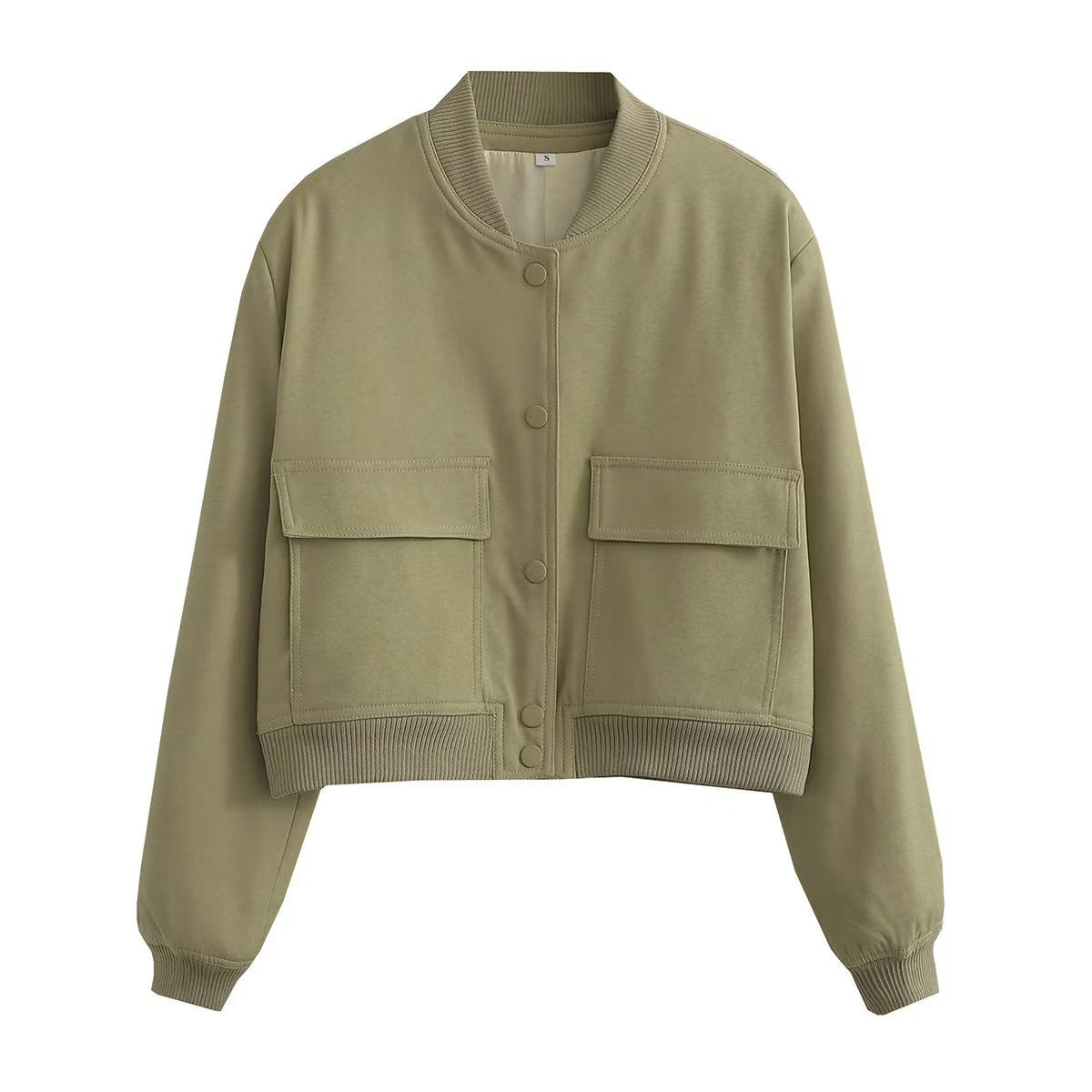 PAULIEN | Cropped Bomberjack Dames – met Drukknoopsluiting