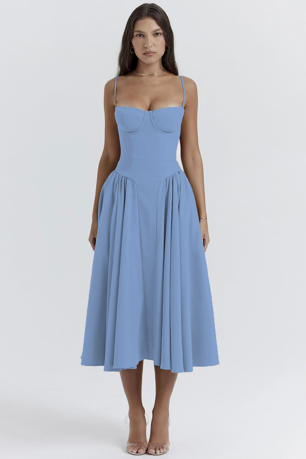 COLETTE | Zomerjurk Dames – Corset Midi Jurk