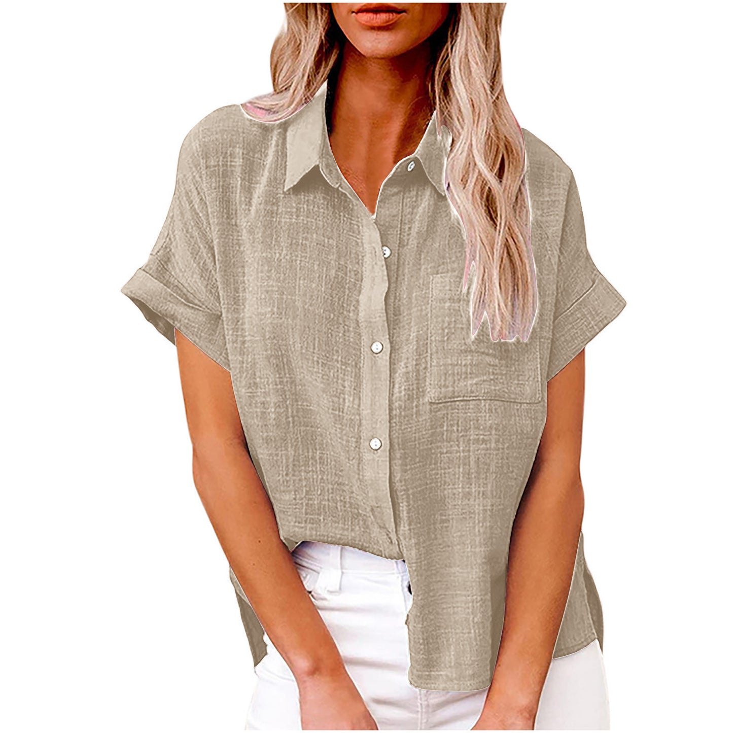 LILY | Casual Blouse met Korte Mouwen – Fris, Vrouwelijk & Perfect voor Elke Dag