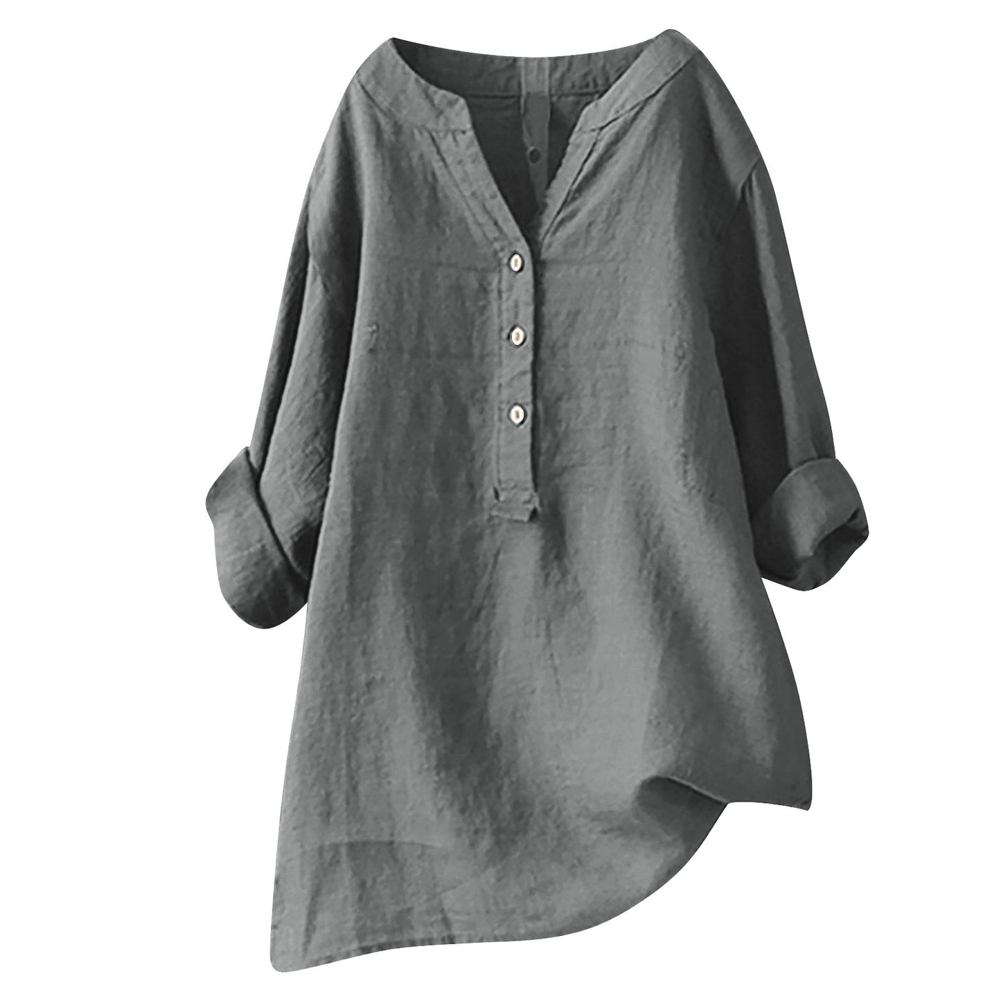 JILKE | Linnen Tuniek Dames met Knoopsluiting – Luchtige Oversized Blouse in Meerdere Kleuren