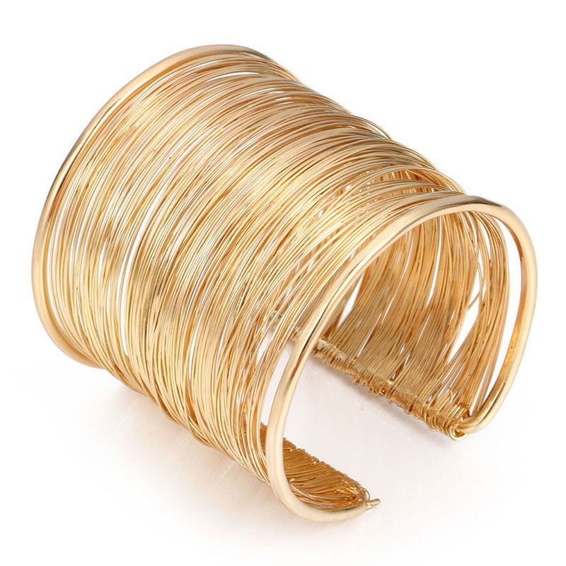 POLLY | Brede Draad Cuff Armband – Statement Sieraad voor Dames