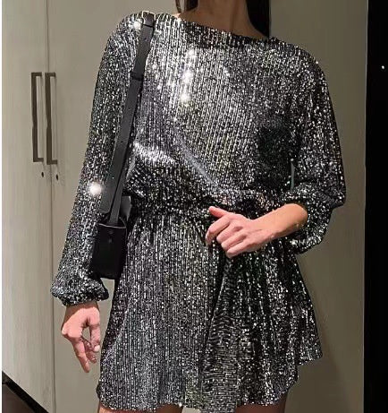 CARICE | Paillettenjurk Dames – Feestelijke Glitterjurk met Elegante Pasvorm in Diverse Kleuren