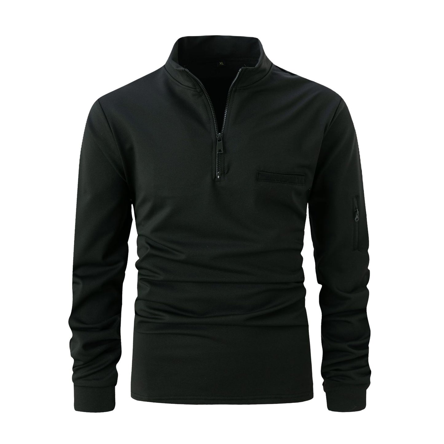 DENZELL | Heren Sporttop met Rits en Zakdetails – Lange Mouw