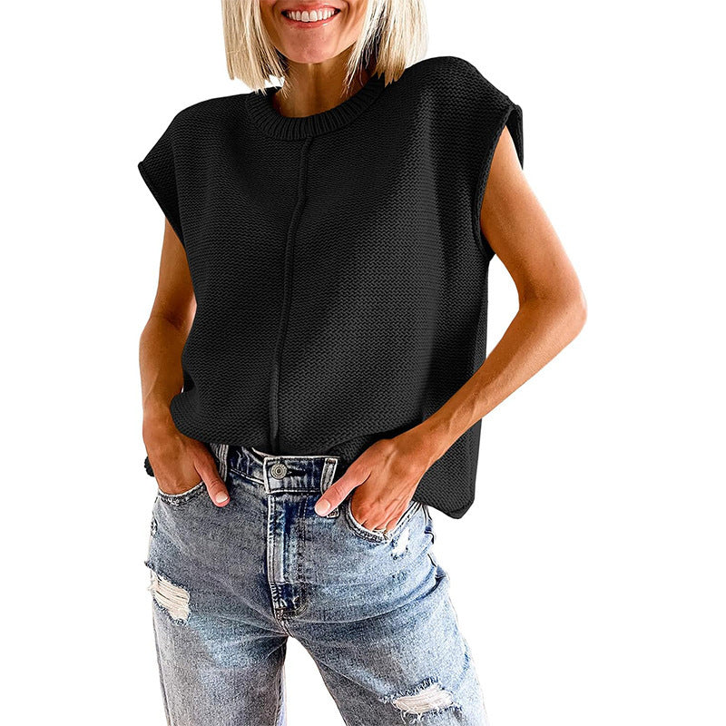 KEIRA | Mouwloze Gebreide Top – Casual Chic Look